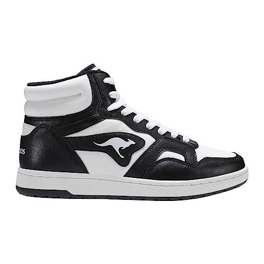 KangaROOS k-slam point mid, scarpe da ginnastica unisex-adulto, jet black white, 46 eu