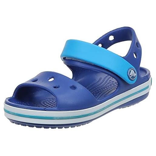 Crocs crocband sandal kids, sandali unisex per bambini, leggeri e dalla vestibilità sicura, con dettagli rosa ballerina, taglia 33-34 eu