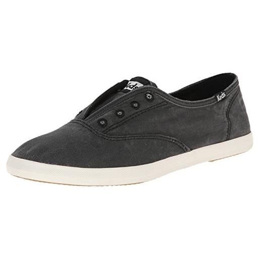 Keds women's chillax washed laceless slip-on sneaker, charcoal, 5 m us