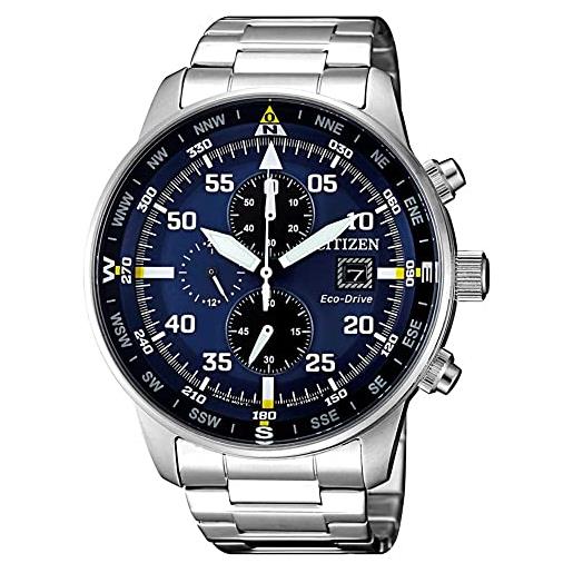 Citizen orologio cronografo eco-drive uomini con cinturino in stainless steel ca0690-88l