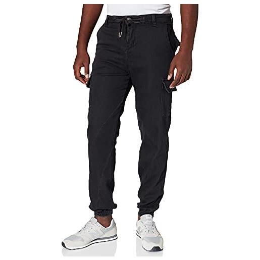 Urban Classics pantaloni cargo da jogging in maglia, nero, 42 uomo