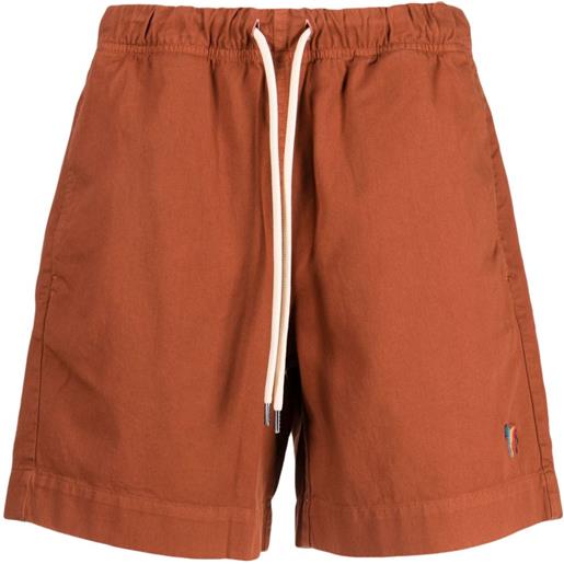 PS Paul Smith shorts sportivi con ricamo - arancione