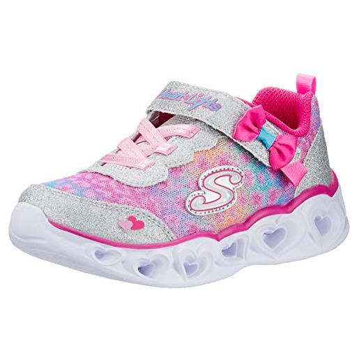 Skechers Skechers, sports shoes, sneakers bambine e ragazze, black mesh aqua neon pink trim, 34 eu