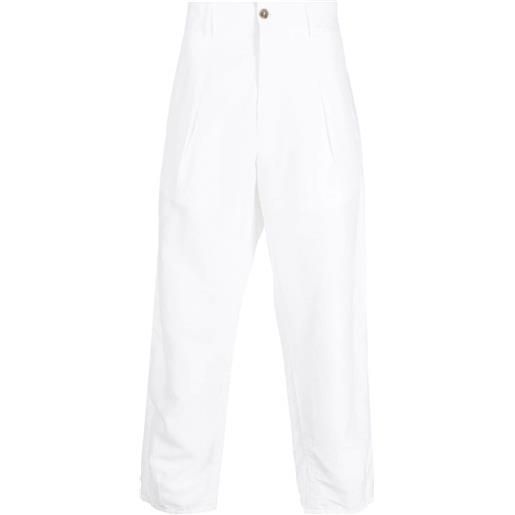 Giorgio Armani pantaloni crop con pieghe - bianco