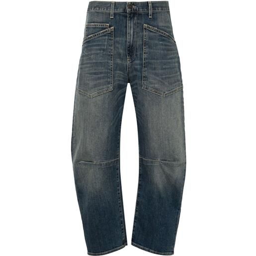 Nili Lotan jeans shon affusolati a vita alta - blu