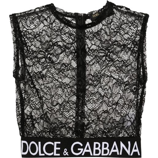 Dolce & Gabbana top crop - nero