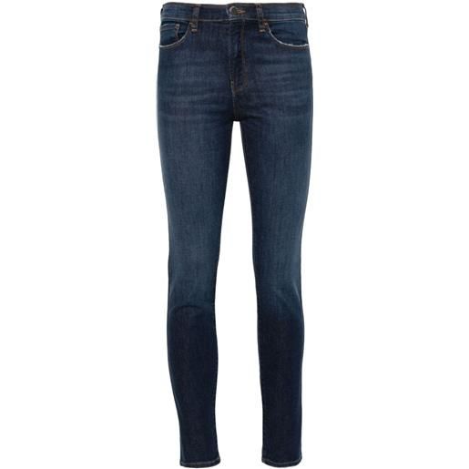 Emporio Armani jeans skinny a vita alta - blu