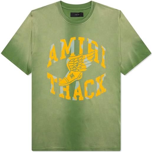AMIRI t-shirt track con logo - verde
