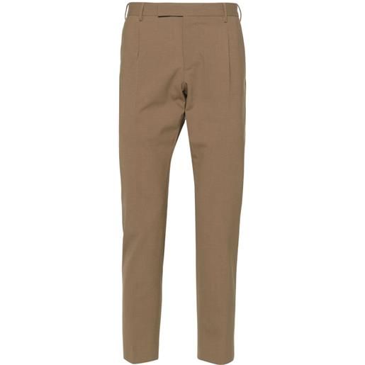 PT Torino pantaloni affusolati con pieghe - marrone