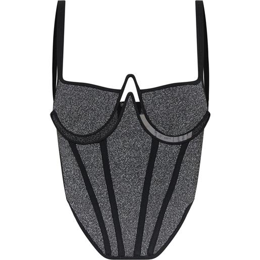 Dion Lee corsetto reflective wire - nero