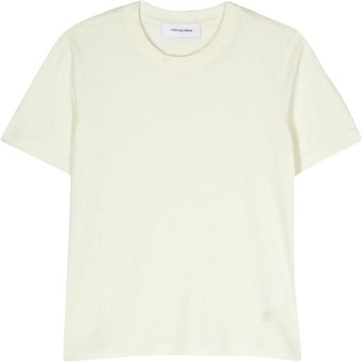 Yves Salomon t-shirt a maniche lunghe - giallo