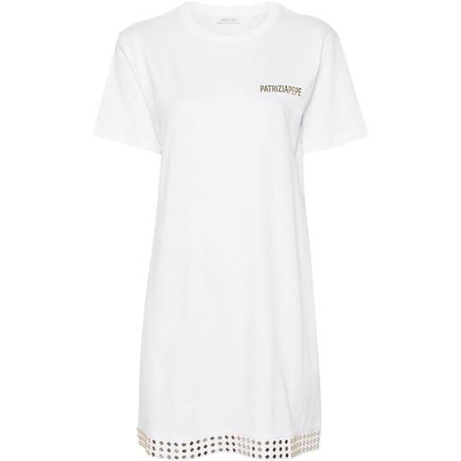 Patrizia Pepe abito modello t-shirt con decorazione - bianco