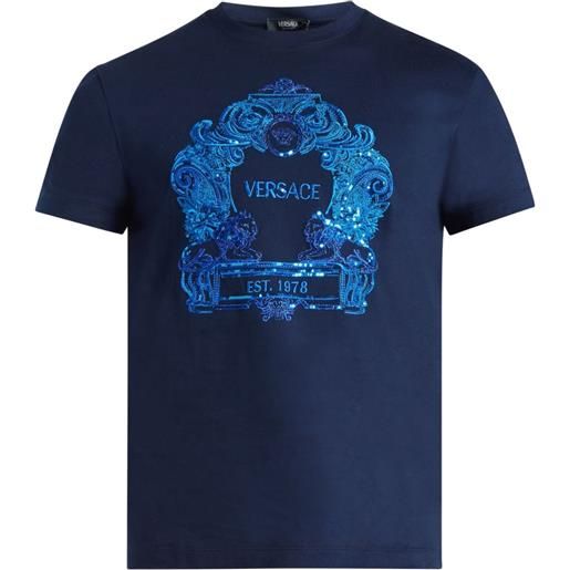 Versace t-shirt Versace cartouche - blu