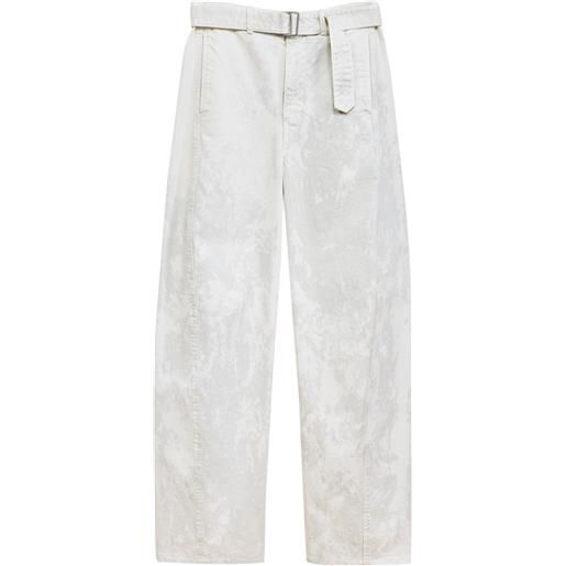 LEMAIRE pantaloni con cintura - grigio
