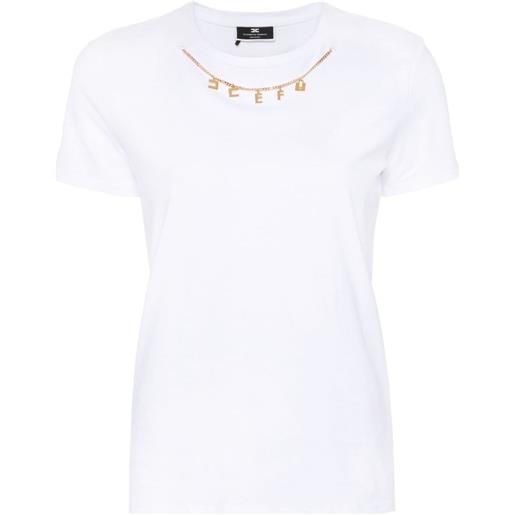 Elisabetta Franchi t-shirt con logo - bianco
