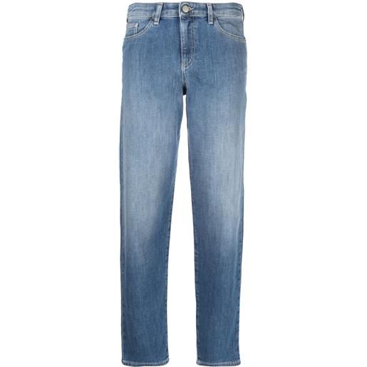 Emporio Armani jeans dritti con stampa - blu