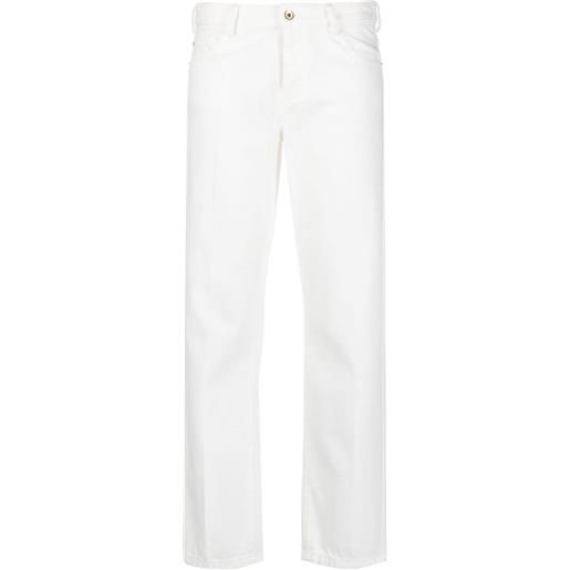 Emporio Armani jeans dritti a vita media - bianco