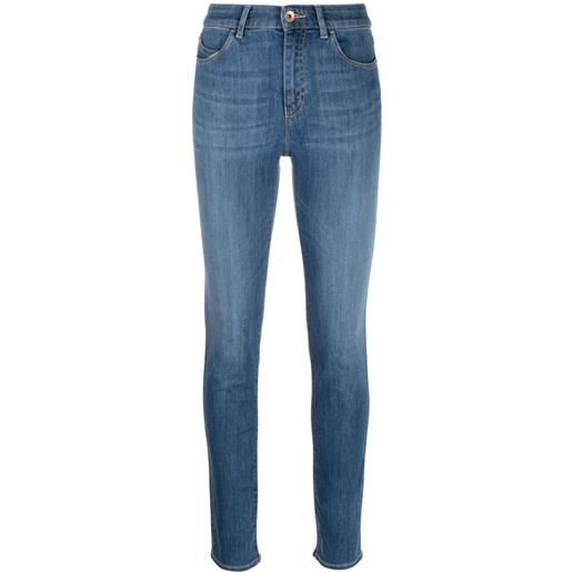 Emporio Armani jeans skinny con ricamo - blu