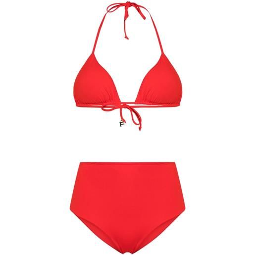 Fisico set bikini a triangolo - rosso