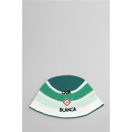 Casablanca cappello in cotone verde