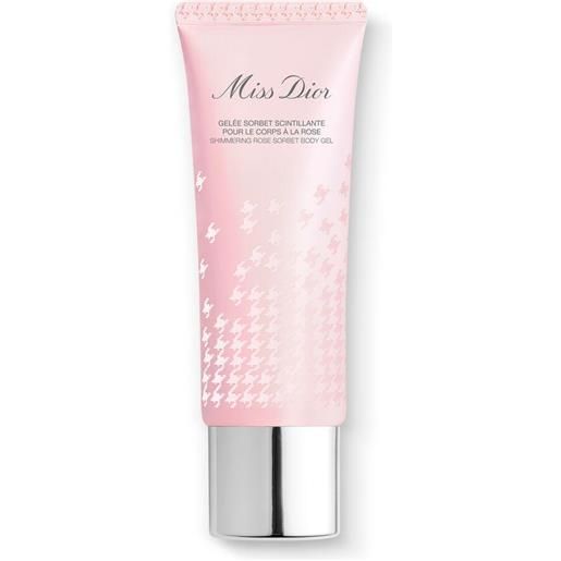 DIOR miss dior gel-sorbetto scintillante per il corpo alla rosa gel scintillante - 75ml