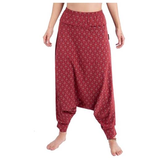 GURU SHOP guru-shop, pantaloni afghani, pantaloni harem organici, pantaloni harem, pantaloni harem, pantaloni yoga, pantaloni aladdin, maiolica, cotone, dimensione indumenti: l (40)