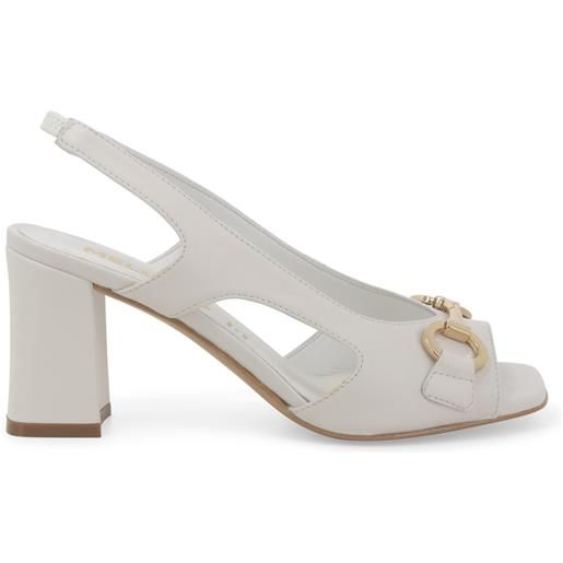 Melluso sandalo donna elegante in pelle bianco s433w