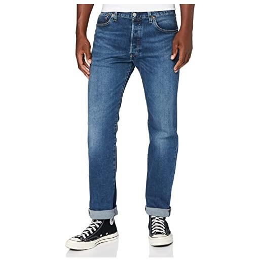 Levi's 501 original fit, jeans uomo, glassy waves, 34w / 30l
