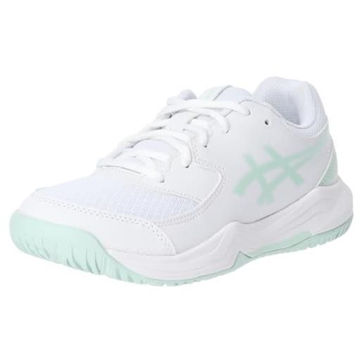 ASICS gel-dedicate 8 gs, sneaker, white/pale blue, 33.5 eu