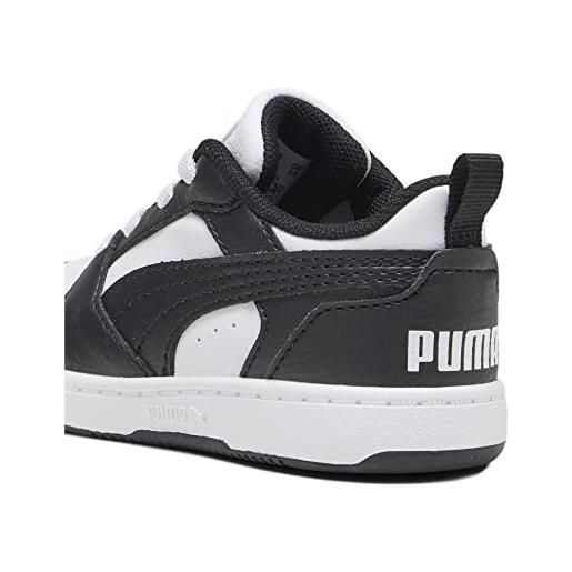 Puma unisex kids puma rebound v6 lo ac inf sneakers, puma white-puma black, 27 eu