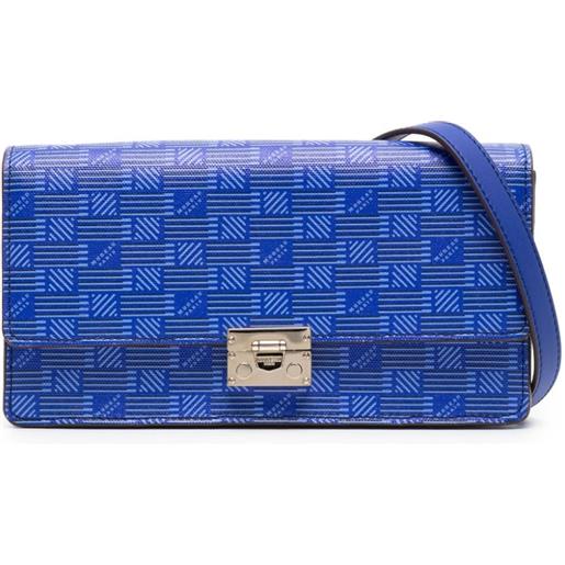 Moreau borsa a spalla gigi con monogramma - blu