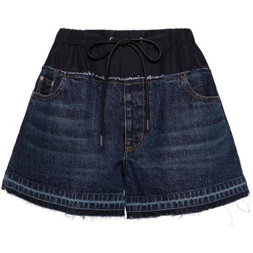 sacai shorts sportivi - blu