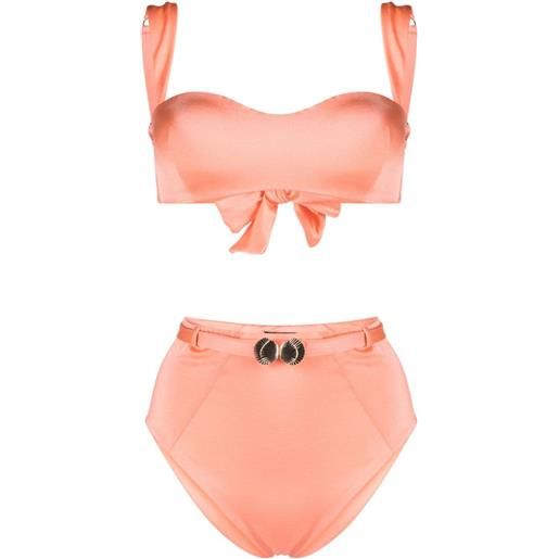 Noire Swimwear bikini con ciondolo - arancione