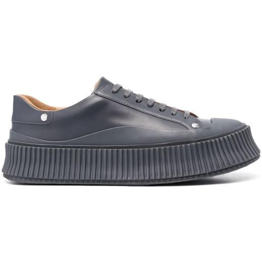 Jil Sander sneakers con plateau - grigio