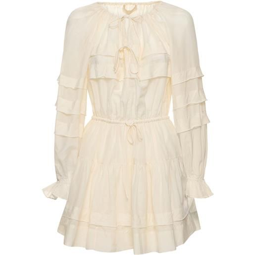 ULLA JOHNSON polly cotton & silk mini dress