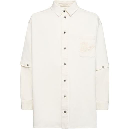 OFF-WHITE camicia in denim di cotone con logo 90s