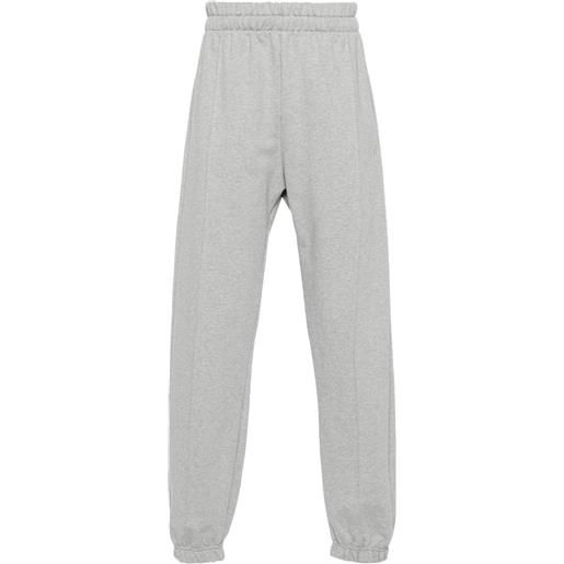 Gcds pantaloni sportivi con ricamo - grigio
