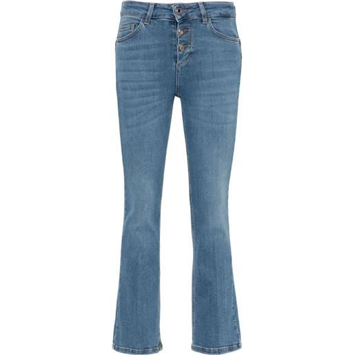 LIU JO jeans svasati crop - blu