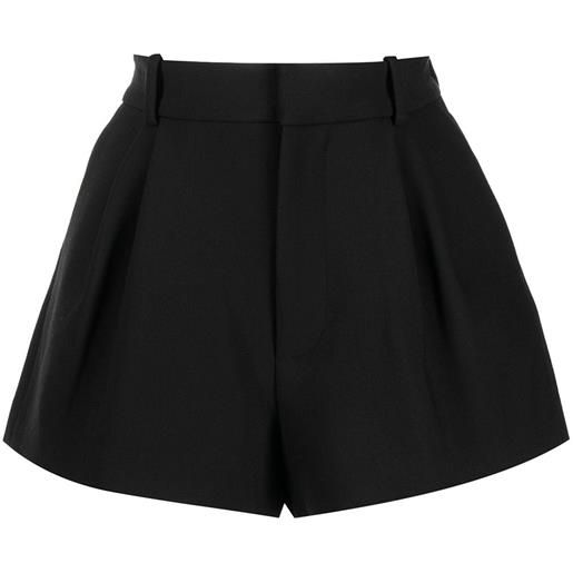 AREA shorts sartoriale con placca logo - nero