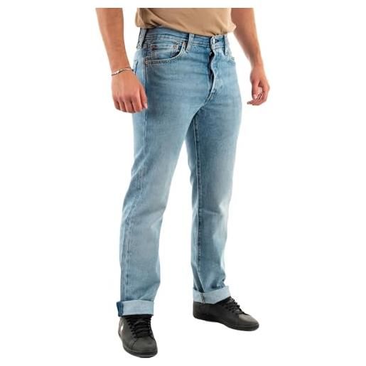 Levi's 501 original fit, jeans uomo, chemicals, 32w / 32l
