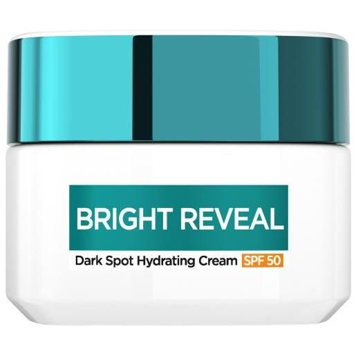 L'Oréal Paris bright reveal dark spot hydrating cream spf50 crema da giorno idratante con protezione uv contro le macchie scure 50 ml per donna