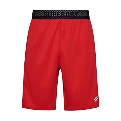 Superdry core relaxed short pantaloncini, varsity red, large uomo