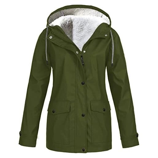 MJGkhiy parka donna invernale saldi cappotto casual caldo parka cappotti in pelliccia cappotti imbottita inverno giubbotti con cappuccio offerta giacche con tasche curvy giubbotto in pile