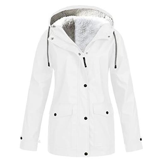 MJGkhiy parka donna invernale saldi cappotto casual caldo parka cappotti in pelliccia cappotti imbottita inverno giubbotti con cappuccio offerta giacche con tasche curvy giubbotto in pile
