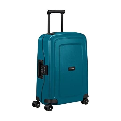 Samsonite s'cure - spinner s valigia a mano, 55 cm, 34 l, blu (petrol blue)