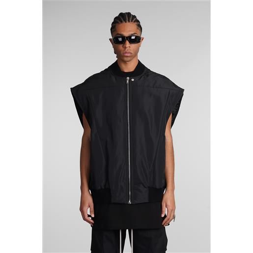 Rick Owens giacca casual jumbo flight vest in poliestere nera
