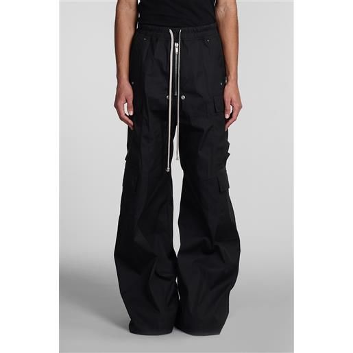 Rick Owens pantalone cargobelas in cotone nero