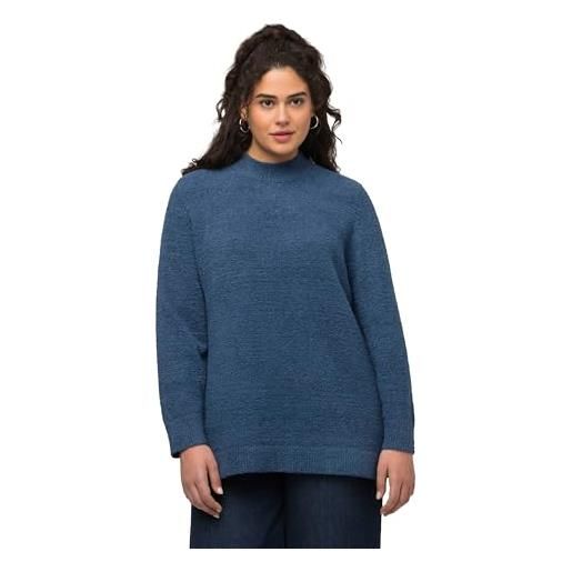 Ulla popken maglione con effetto morbido, blu inchiostro, 56-58 donna