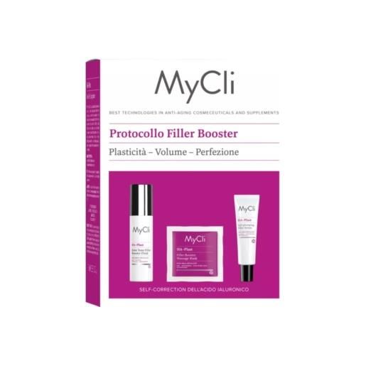 MyCli cofanetti mycli linea ha-plast protocollo filler booster fluido+massage mask+siero
