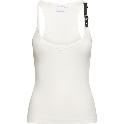 COURREGES holistic buckle 90's rib tank top